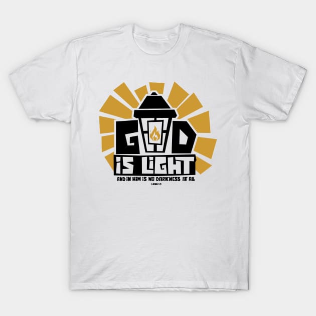 Bible art. God is light. T-Shirt by Reformer